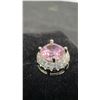 Image 2 : 925S 1.0ct Each Lab-Created Pink Sapphire Stud Earrings in Sterling Silver with White Gold Overlay