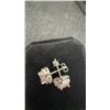 Image 7 : 925S 1.0ct Each Lab-Created Pink Sapphire Stud Earrings in Sterling Silver with White Gold Overlay
