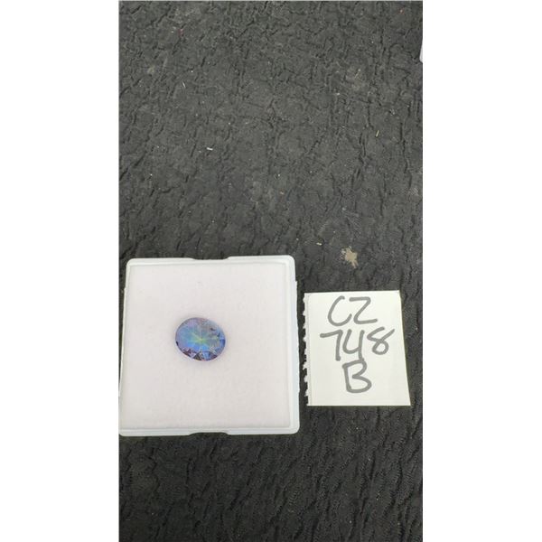 2.7 Carat Natural Mystic Quartz, Untreated, Oval Cut, 8.7mm x 10.8mm