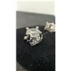 Image 3 : 925S 1.0ct Each Simulated Diamond Stud Earrings, 925S with White Gold Overlay