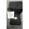 Image 1 : Platinum Plated 0.8ct Heart Cut Simulated Diamond Halo Ring, Resizeable