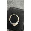 Image 5 : Platinum Plated 0.8ct Heart Cut Simulated Diamond Halo Ring, Resizeable