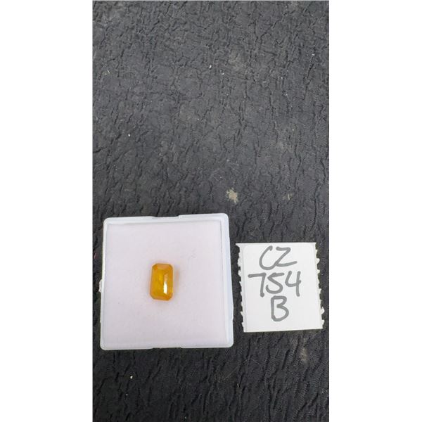 3.5ct Natural Untreated Yellow Sapphire, Emerald Cut, 6.7mm x 10.4mm