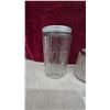 Image 2 : Vintage Hoosier Ribbed Clear Glass Canister Set, Coffee, Tea and Two Spice Shakers