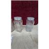 Image 4 : Vintage Hoosier Ribbed Clear Glass Canister Set, Coffee, Tea and Two Spice Shakers