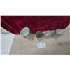 Image 5 : Vintage Hoosier Ribbed Clear Glass Canister Set, Coffee, Tea and Two Spice Shakers