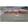 Image 1 : Vintage Pyrex Pink Nesting Mixing Bowls, Set of Four