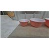 Image 3 : Vintage Pyrex Pink Nesting Mixing Bowls, Set of Four