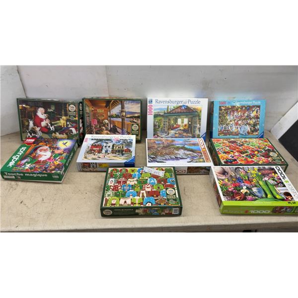 1000-Piece Jigsaw Puzzles, Ravensburger, Cobble Hill, Springbok, Eurographics