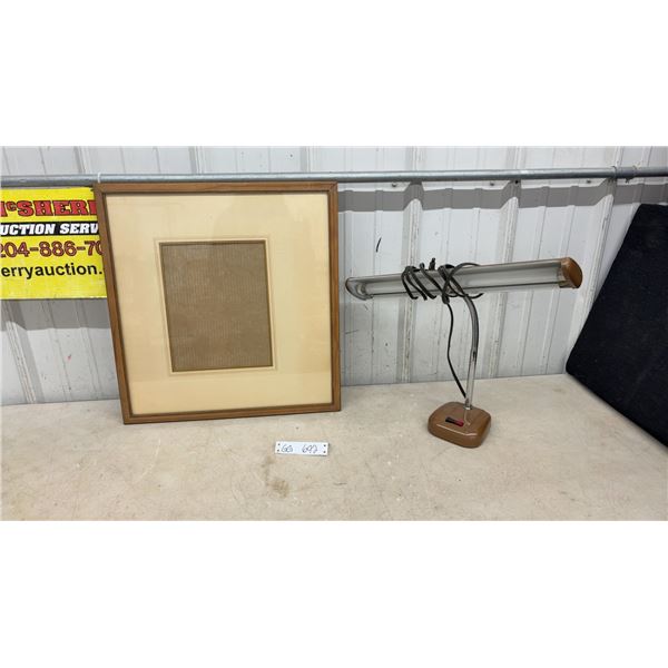 Picture Frame- 19.25” x 20.25” and Desk Lamp