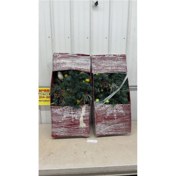 2 Packs of Holiday Garland 9Ft
