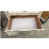 Image 4 : Vintage French Provincial Style 7-Drawer Lingerie Chest, Cream With Gold Trim, 52 × 16 × 22”