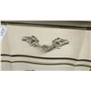 Image 5 : Vintage French Provincial Style 7-Drawer Lingerie Chest, Cream With Gold Trim, 52 × 16 × 22”