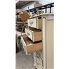 Image 7 : Vintage French Provincial Style 7-Drawer Lingerie Chest, Cream With Gold Trim, 52 × 16 × 22”