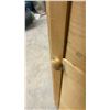 Image 2 : Light Wood Wardrobe with Hanging Rod and Shelf, 24 × 21 × 66 and Metal Stool
