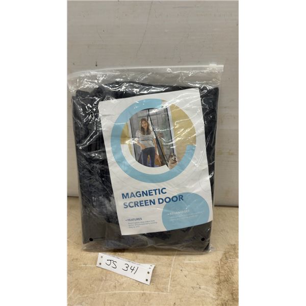 Magnetic Screen Door, Black, Fits Door Openings up to 37” x 82”- New or Store Return