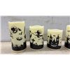 Image 4 : Halloween Flameless LED Candles with Black Silhouette Designs and Remotes, Set of 12