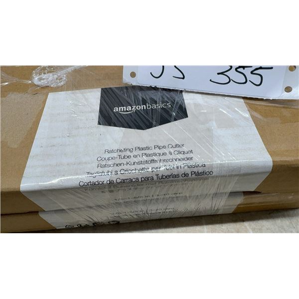 Two AmazonBasics Ratcheting Plastic Pipe Cutter, 1/8” to 1 5/8”. - New or Store Return