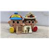 Image 7 : Vintage Famous Wally Amos "Chip and Cookie" Ceramic Double Cookie Jar Set With "Read to Me"