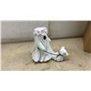 Image 2 : Ghost with Dog Resin Figurine with Pink Floral Crown by Kimberly Clark, 6” Tall