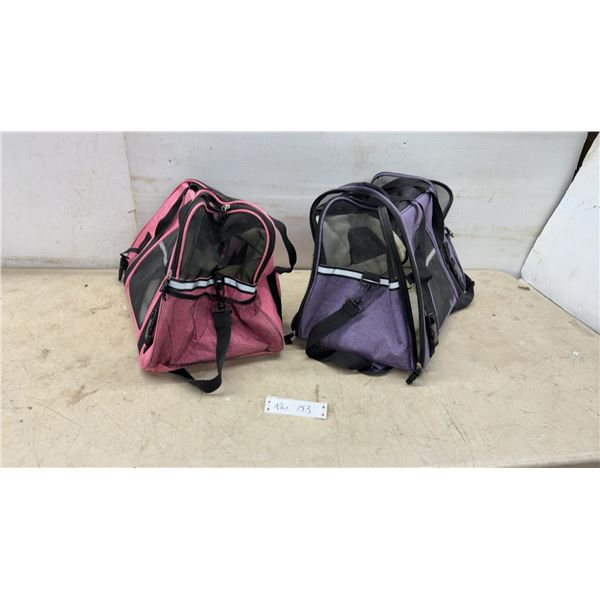 Mr. Peanut's Soft-Sided Airline-Approved Pet Carriers in Pink and Purple with Mesh Windows