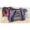 Image 2 : Mr. Peanut's Soft-Sided Airline-Approved Pet Carriers in Pink and Purple with Mesh Windows