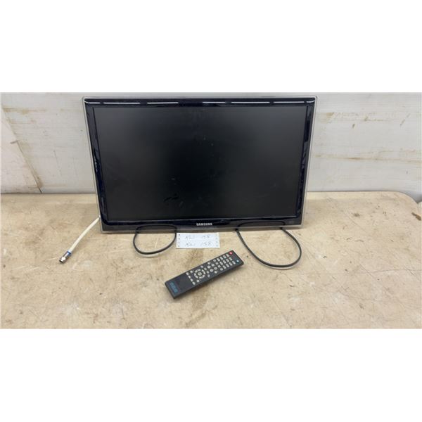 Samsung 22” LED Television With Remote. No Stand and No Battery Cover for Remote