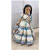 Image 6 : Pair of Vintage Native American Dolls with Crocheted Attire and Feathered Headdress, Tallest 16”