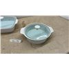 Image 3 : Three Ovenware Casserole Dishes with Aqua-Tinted Glass Lids
