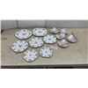 Image 1 : Royal Albert Petit Point Bone China Floral Tea Set, Plates, Cups, and Saucers, 17 Pieces