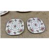 Image 6 : Royal Albert Petit Point Bone China Floral Tea Set, Plates, Cups, and Saucers, 17 Pieces