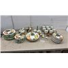 Image 1 : 40 Pieces Italian Frutta Pattern Ceramic Dinnerware Set, Plates, Bowl, Teapot, Cruets, Mugs and