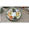 Image 5 : 40 Pieces Italian Frutta Pattern Ceramic Dinnerware Set, Plates, Bowl, Teapot, Cruets, Mugs and