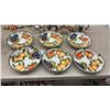 Image 8 : 40 Pieces Italian Frutta Pattern Ceramic Dinnerware Set, Plates, Bowl, Teapot, Cruets, Mugs and