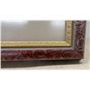 Image 2 : Framed Decorative Print of Cottage Garden in Ornate Carved Wood Frame with Gold Accents, 30 × 34”