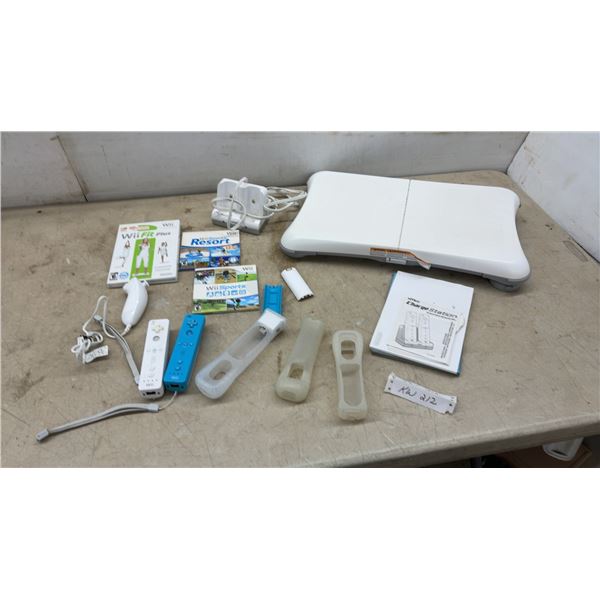 Nintendo Wii Balance Board, Remotes, Nunchuk, Wii Fit Plus, Sports Resort, Sports and More. No
