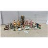 Image 1 : Assorted Figurines and Decor: Dept 56 Post Office, Church, Bakery, Angels, Deer, Poodles, Book