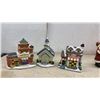 Image 2 : Assorted Figurines and Decor: Dept 56 Post Office, Church, Bakery, Angels, Deer, Poodles, Book