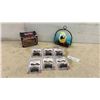 Image 1 : Mini Musical Sculpture Antique Car, Plush Parrot, and Classic Cars Die-Cast