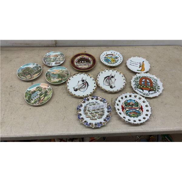 Collector Plates Including Souvenir, Currier and Ives Style, Horse