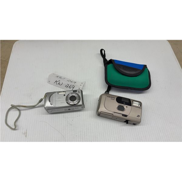 Canon PowerShot A550 Digital Camera, No Charging Cable and Fujifilm Fotonex 55AF APS Film Camera
