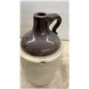 Image 7 : Pair of Antique Two-Tone Stoneware Finger Jugs With Brown Glazed Tops