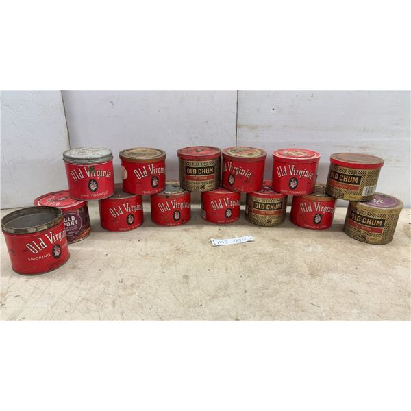 Vintage Old Virginia, Old Chum, and Old Port 200 Gram Pipe Tobacco Tins