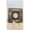Image 1 : London Clock Company Ornate Square Wall Clock with Mirrored Panels and Roman Numerals