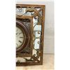 Image 4 : London Clock Company Ornate Square Wall Clock with Mirrored Panels and Roman Numerals