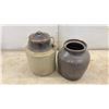 Image 11 : Antique Two-Tone Stoneware Preserve Crocks With Wire Bail Lids