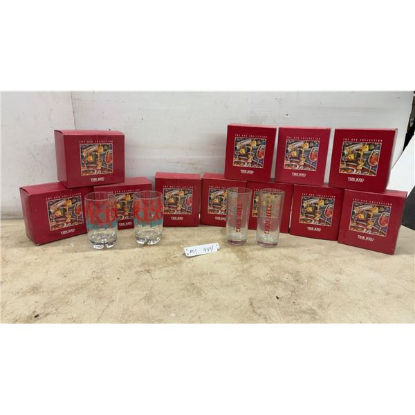 The Keg Steakhouse and Bar Collection Promotional Tumbler and Highball Glasses in Boxes, New Old