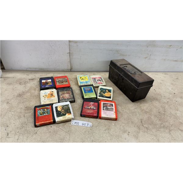 Vintage Country Music 8-Track Tapes, Tanya Tucker, Hank Williams, and More with Plastic Storage