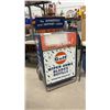 Image 1 : Vintage Gulf Oil Wiper Arms, Blades and Refills Rolling Service Station Display Cabinet