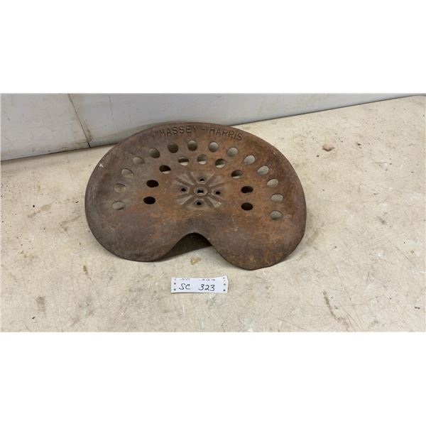 Vintage Massey-Harris Metal Tractor Seat